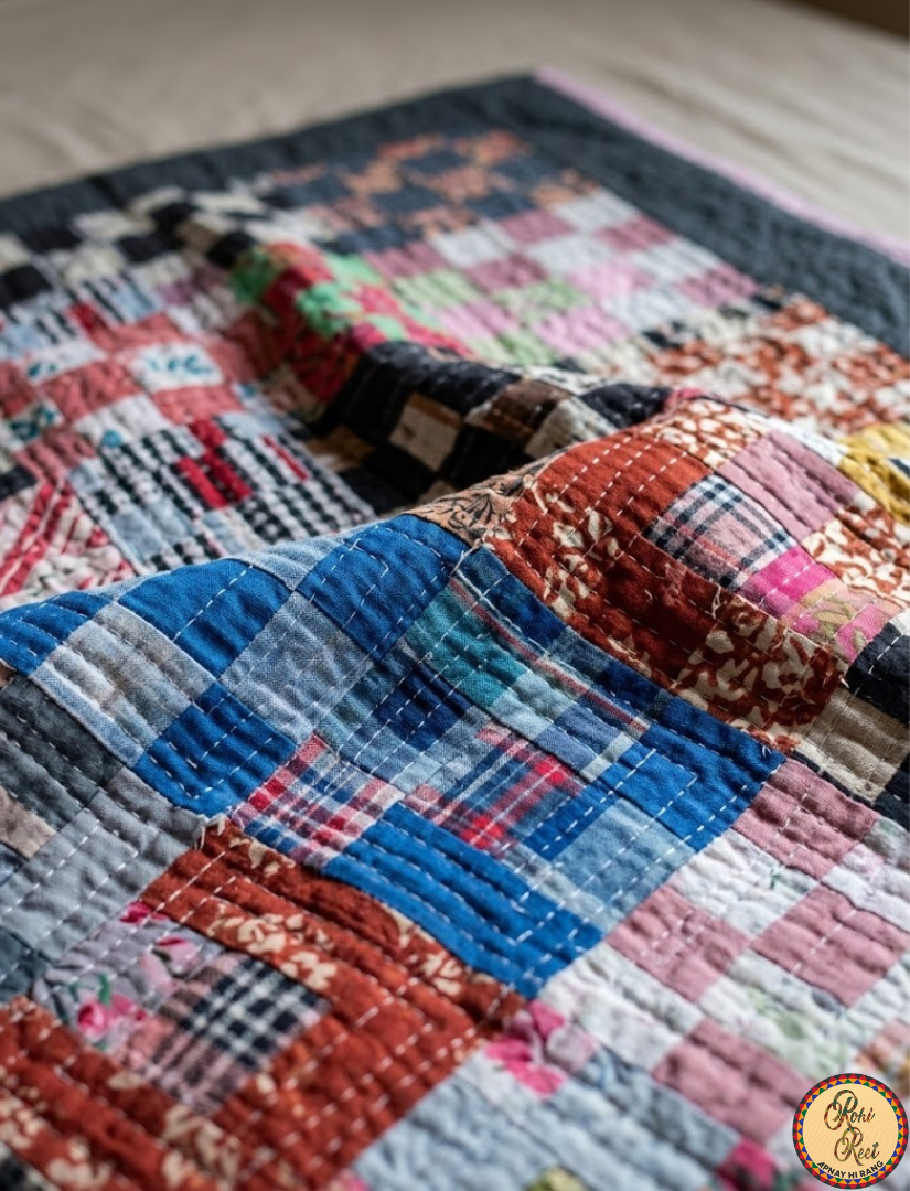 King size traditional sindhi designed, hand made rilli.